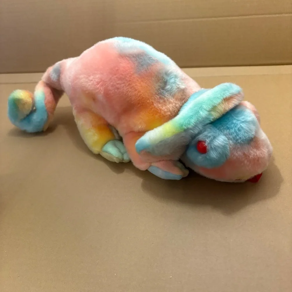 Ty Beanie Baby Buddy Rainbow‎ Chameleon Lizard Plush Stuffed Animal Toy